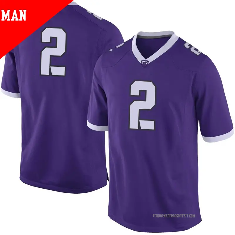 Men's ＃2 Trey Sanders TCU Horned Frogs Limited Purple Football College Jersey