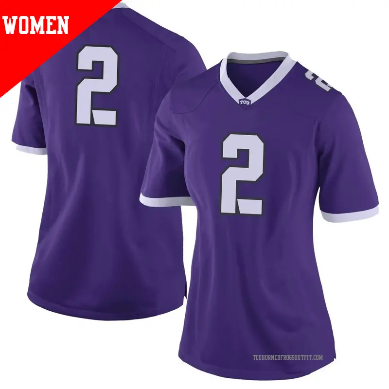 Women's ＃2 Trey Sanders TCU Horned Frogs Limited Purple Football College Jersey